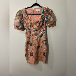 Puffy Sleve Mini Dress The Population Dress